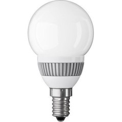 Goobay 3W E14 LED Bulb - Energy-Efficient White Globe Light for Bright Living Spaces | Item No. 4040849302794